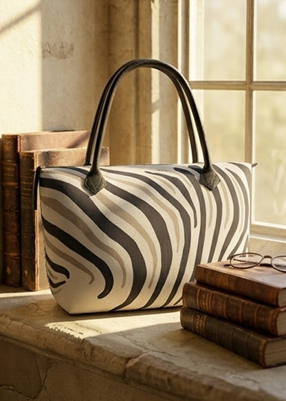 Handbag - Canvas Zebra Tote