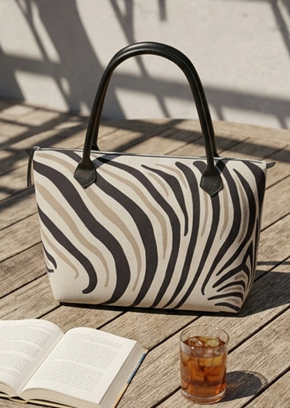 Handbag - Canvas Zebra Tote