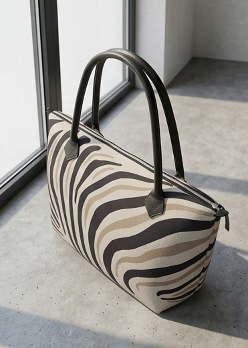Handbag - Canvas Zebra Tote
