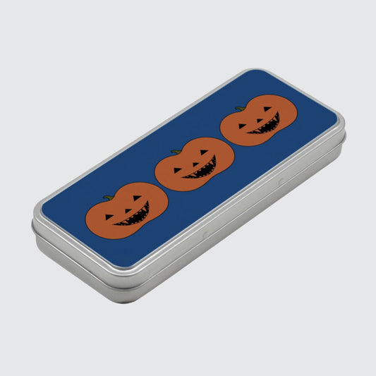 Halloween Pumpkin Pencil Box Tin