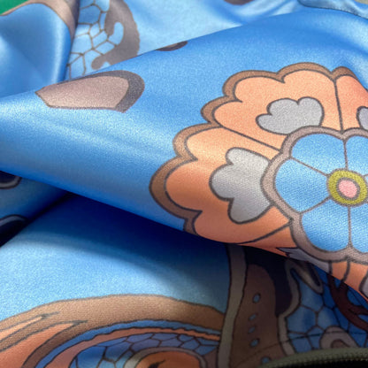 Bomber Jacket - Blue with Floral Design