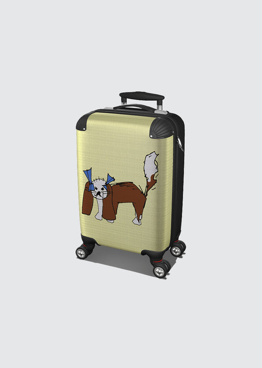 Suitcase - Small Cabin 45cm - King Charles Cavalier on Yellow