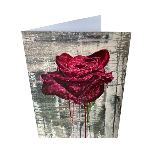 10 card pack Crimson Rose Greetings Cards - single design