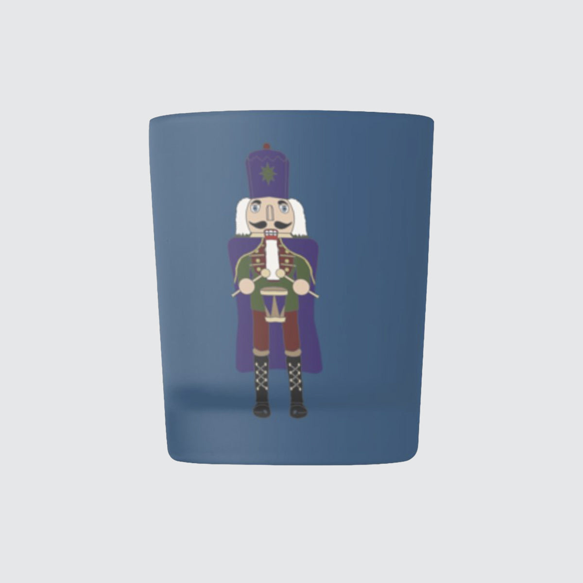 Three Nutcracker Glass Tea Light Holders