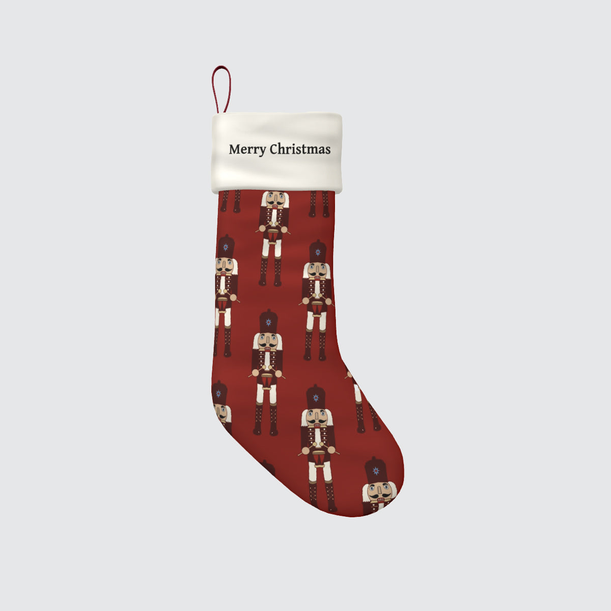 Nutcracker Personalised Red Christmas Stocking