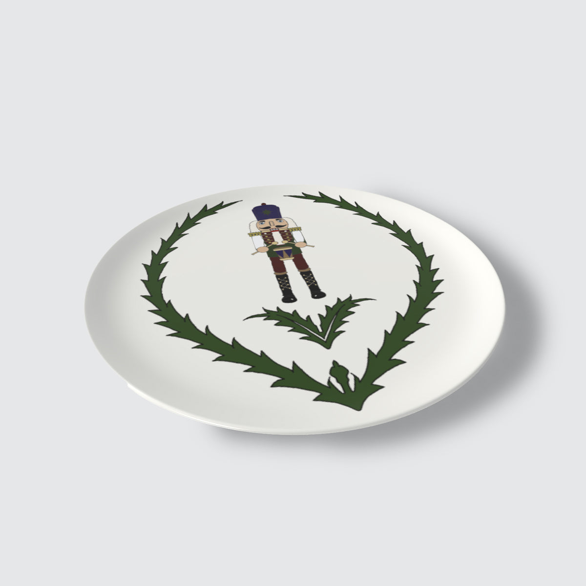 Dinner Plate - Nutcracker and Wreath