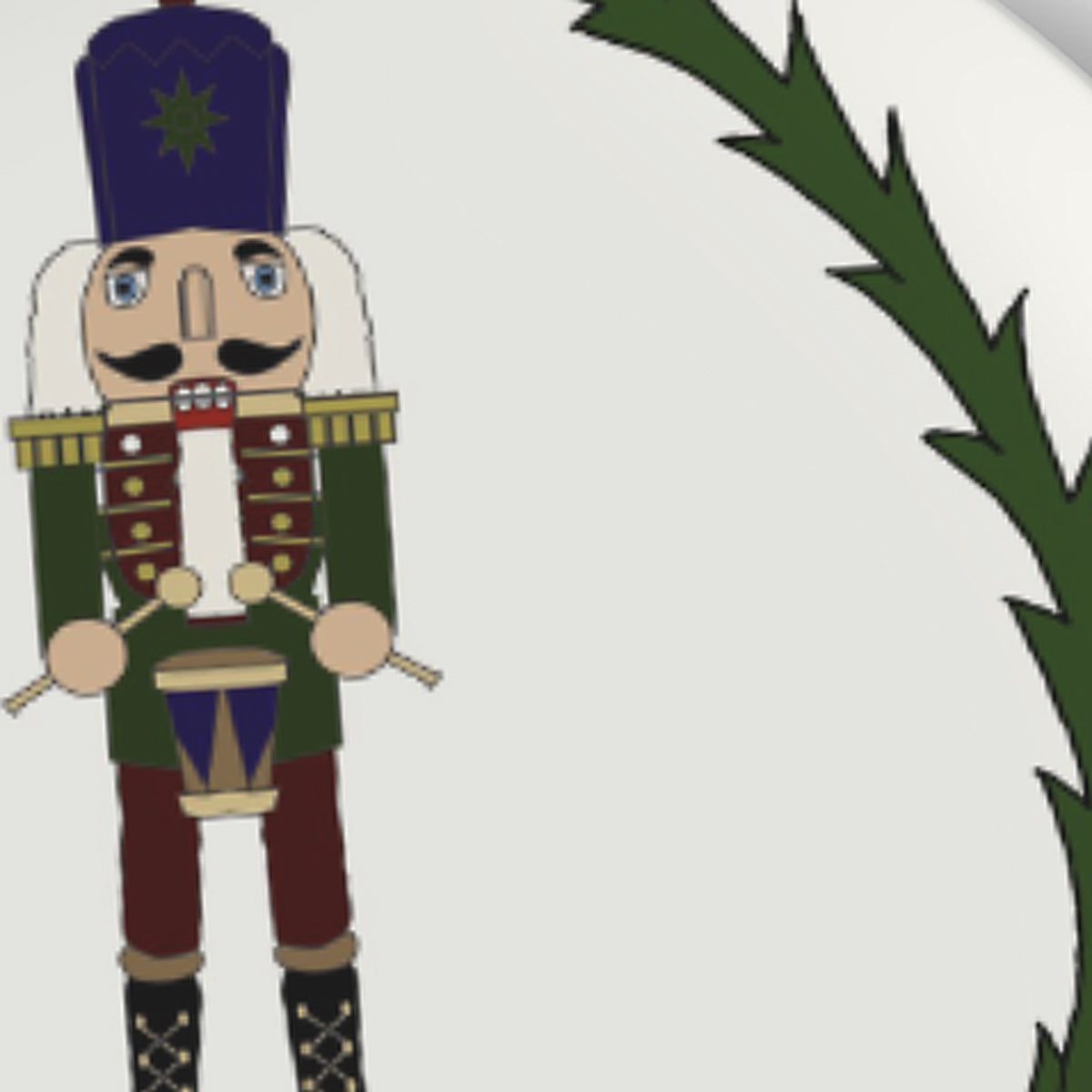 Dinner Plate - Nutcracker and Wreath