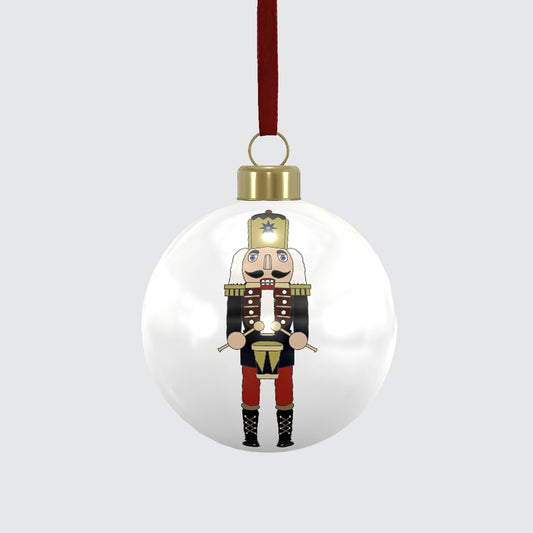 Bone China Bauble Decoration - Single - Nutcracker Blue Jacket