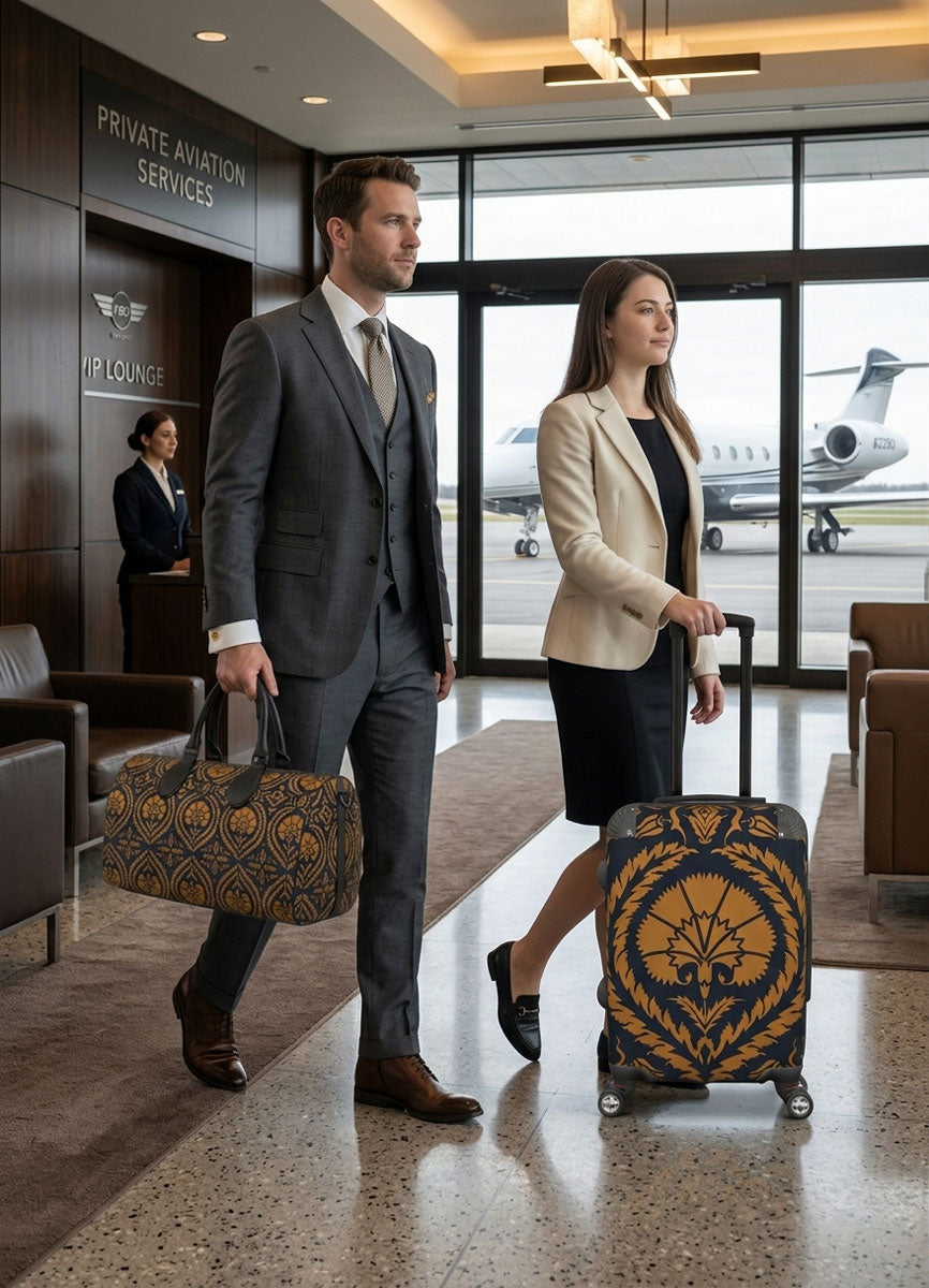 Suitcase - Cabin 55cm - Acanthus Navy Ochre