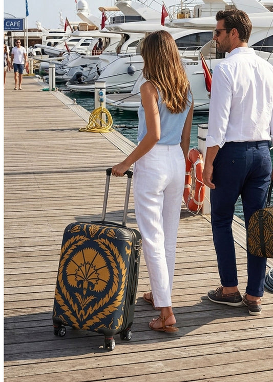 Suitcase - Cabin 55cm - Acanthus Navy Ochre