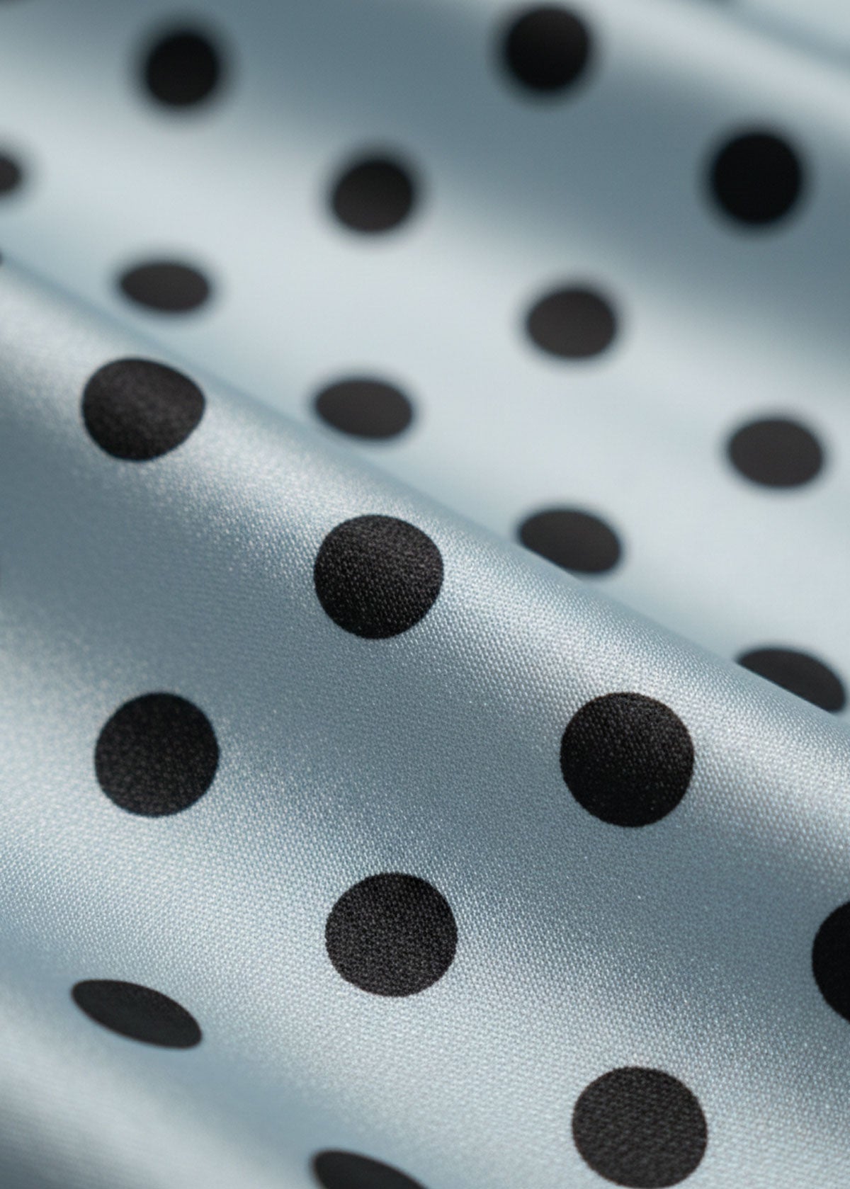 Kimono Silk Robe - Seafoam with Dots