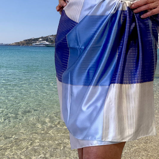 Sarong Blue Gingham
