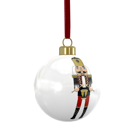 Bone China Bauble Decorations - 3 pack - Nutcracker