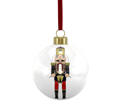Bone China Bauble Decorations - 3 pack - Nutcracker