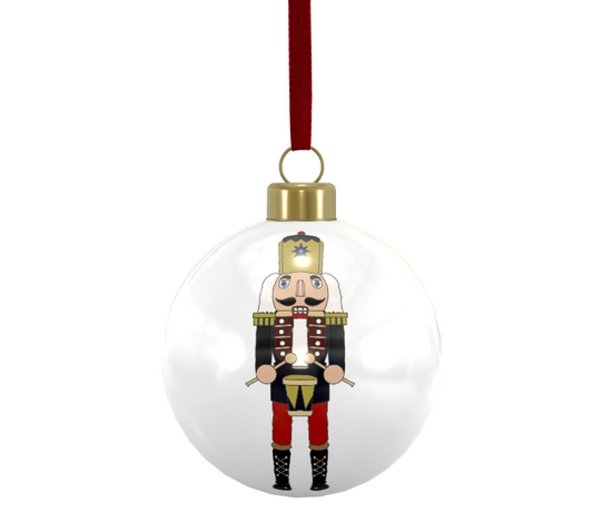 Bone China Bauble Decorations - 3 pack - Nutcracker