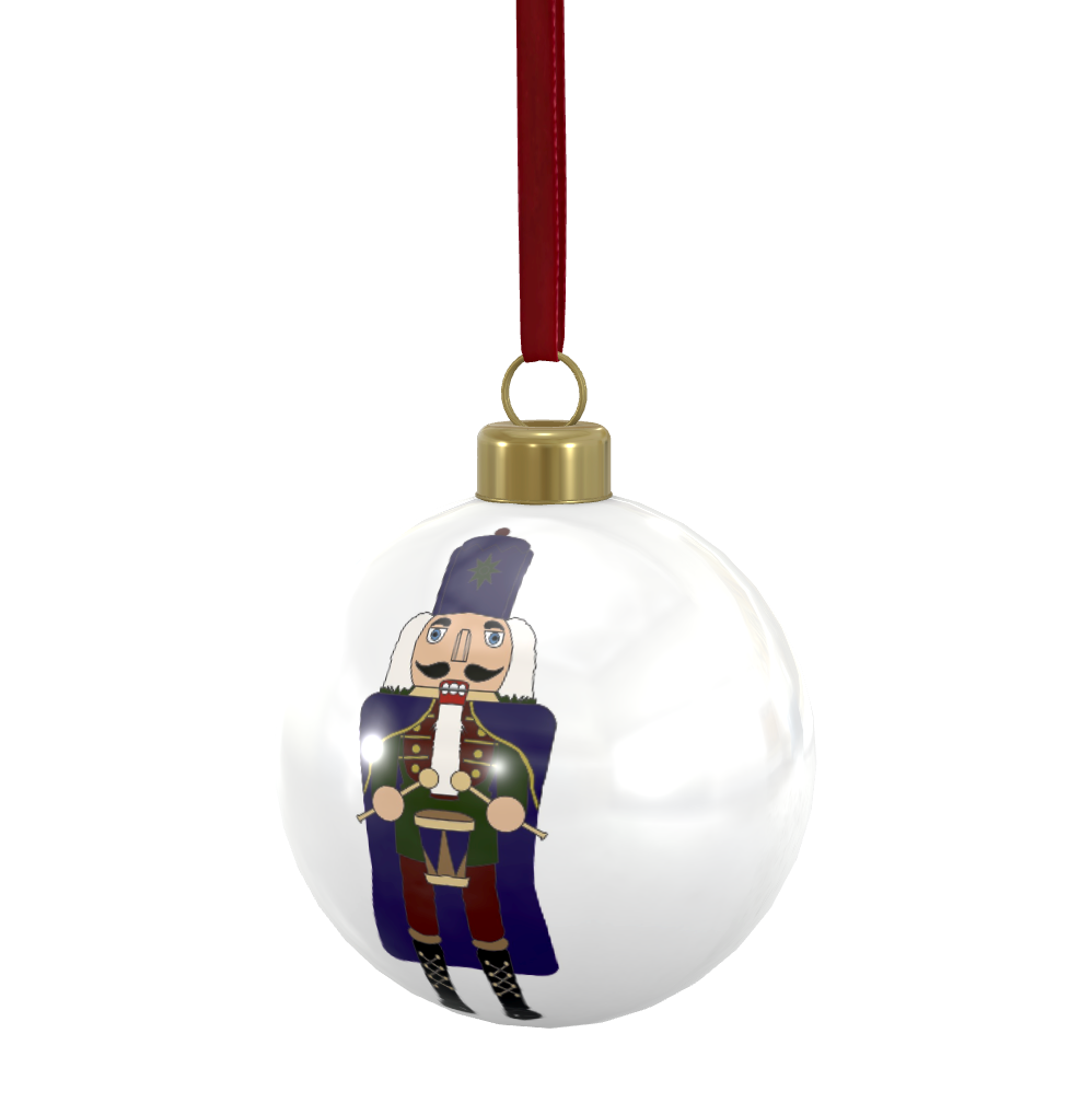 Bone China Bauble Decorations - 3 pack - Nutcracker