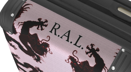 Suitcase - Cabin 55cm and 45cm - Crimson Dragon On Pink