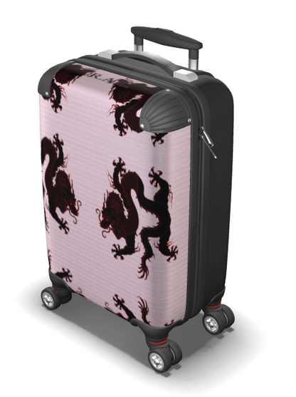 Suitcase - Cabin 55cm and 45cm - Crimson Dragon On Pink