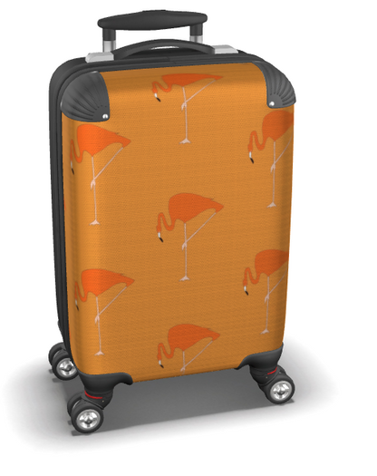 Suitcase - Cabin 55cm and 45cm - Flamingos on Orange