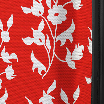Suitcase - Cabin 55cm and 45cm - White Foliage On Red
