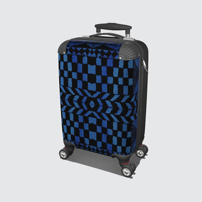 Suitcase - Small Cabin 45cm - Blue Chequerboard