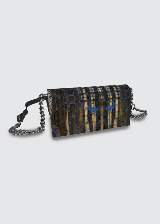 Handbag - Koi And Tartan Clutch