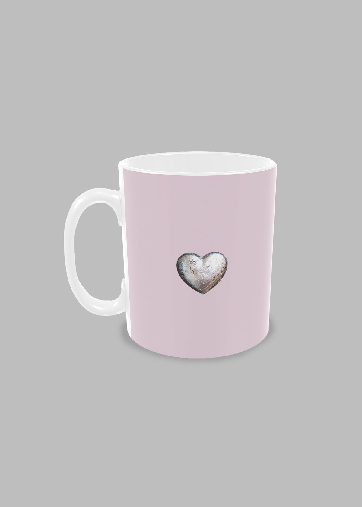 Pink Ceramic Mug with Heart