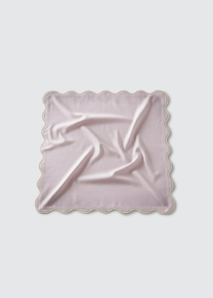 Pink cotton sateen square sham pillowcase.