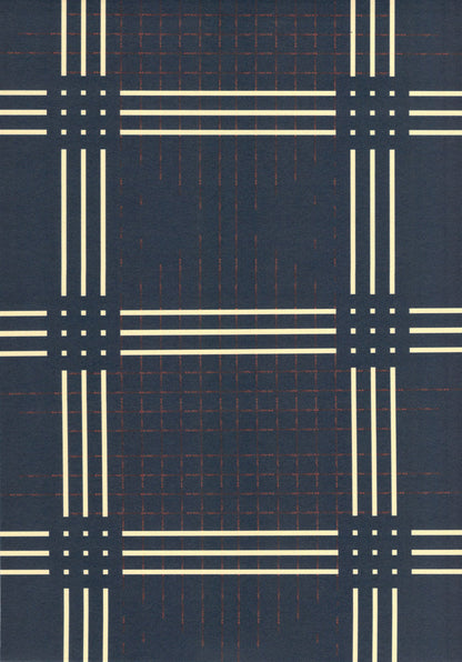 Wallpaper Grid 7 Navy Blue - £37.50 per sq metre