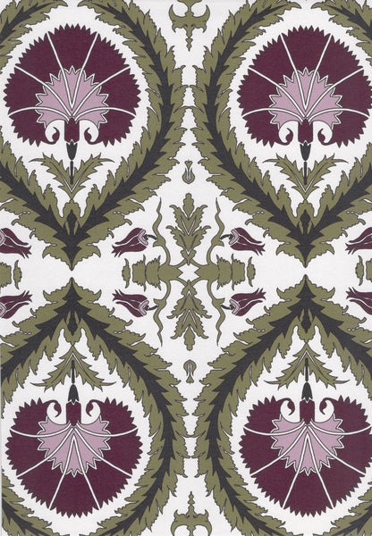 Wallpaper Acanthus and Wreath Grape on White - £37.50 per sq metre