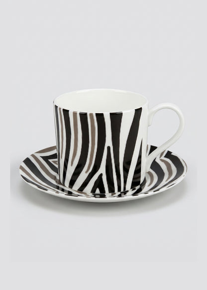 Cup and Saucer - Zebra