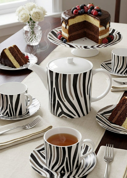 Cup and Saucer - Zebra