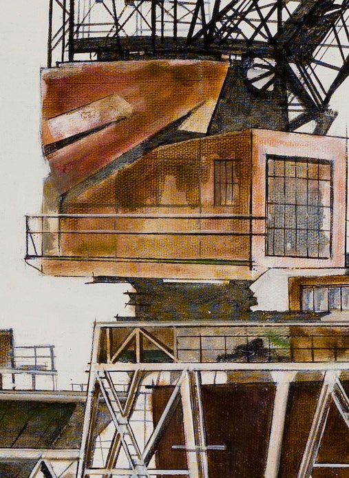 Wallpaper Mural of the Battersea Power Station Cranes - £50 per sq metre.