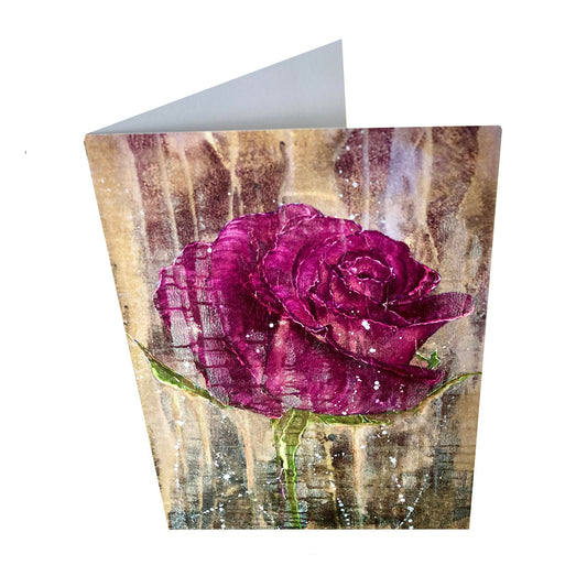 10 card pack Purple Rose Greetings Cards - single design