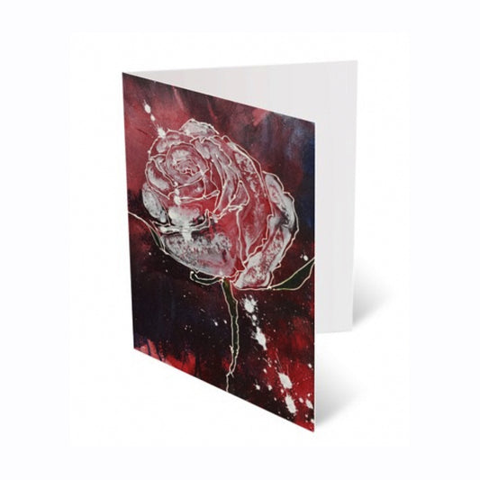 10 Card Pack Outline Rose