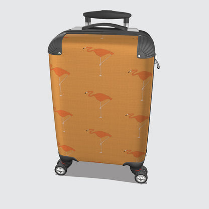 Suitcase - Cabin 55cm and 45cm - Flamingos on Orange