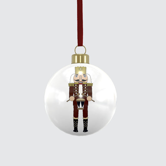Bone China Bauble Decoration - Single - Nutcracker Crimson
