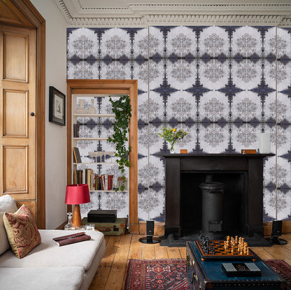 Wallpaper Burano White Purple - £37.50 per sq metre