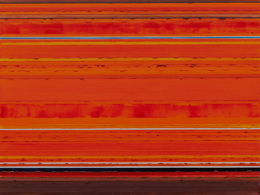 Stripes Orange Oil Painting by Rose Long