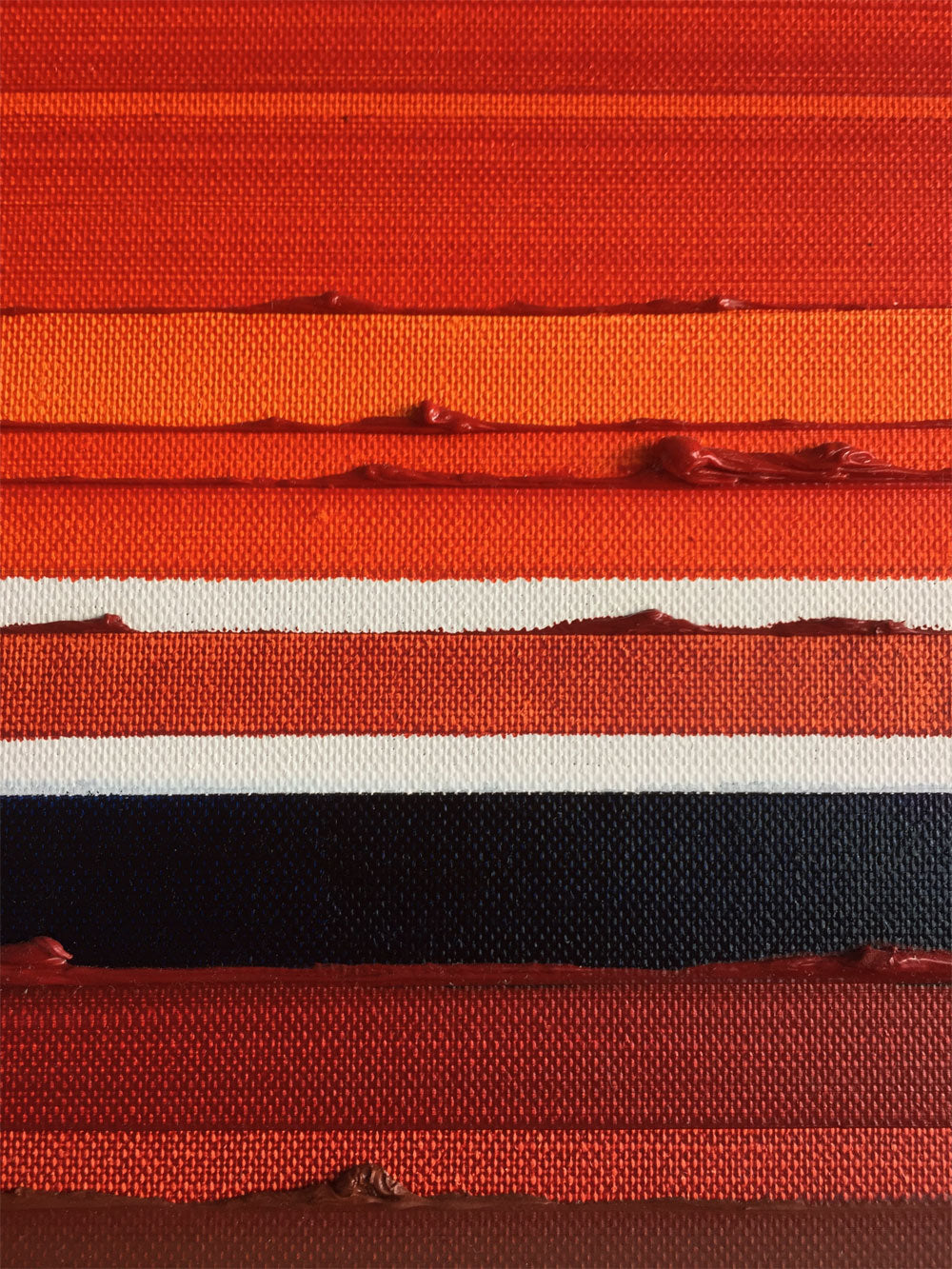 Stripes Orange Oil Painting by Rose Long