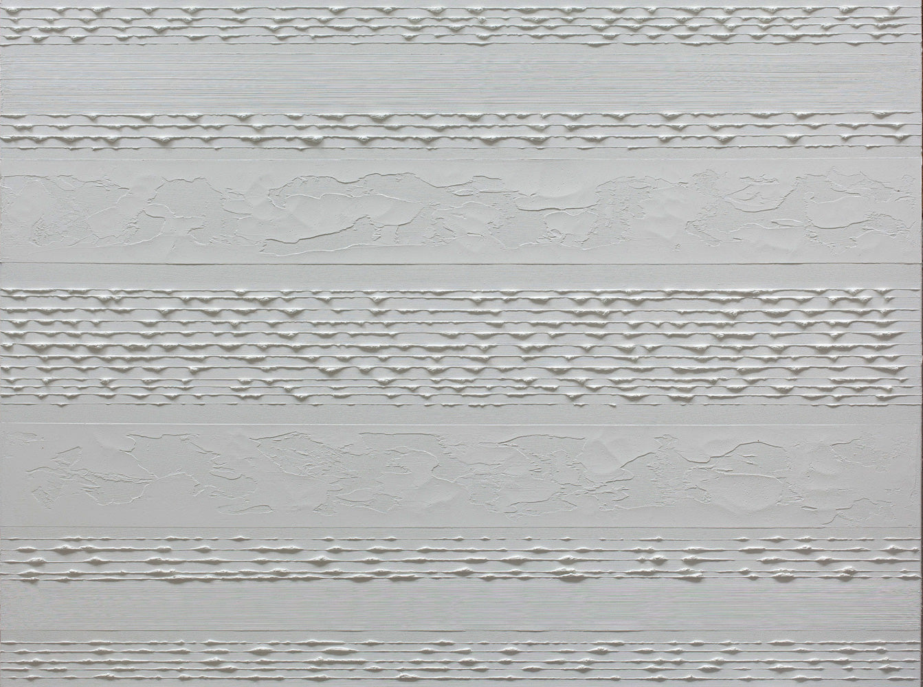 Stripes Oil Painting - White On White by Rose Long
