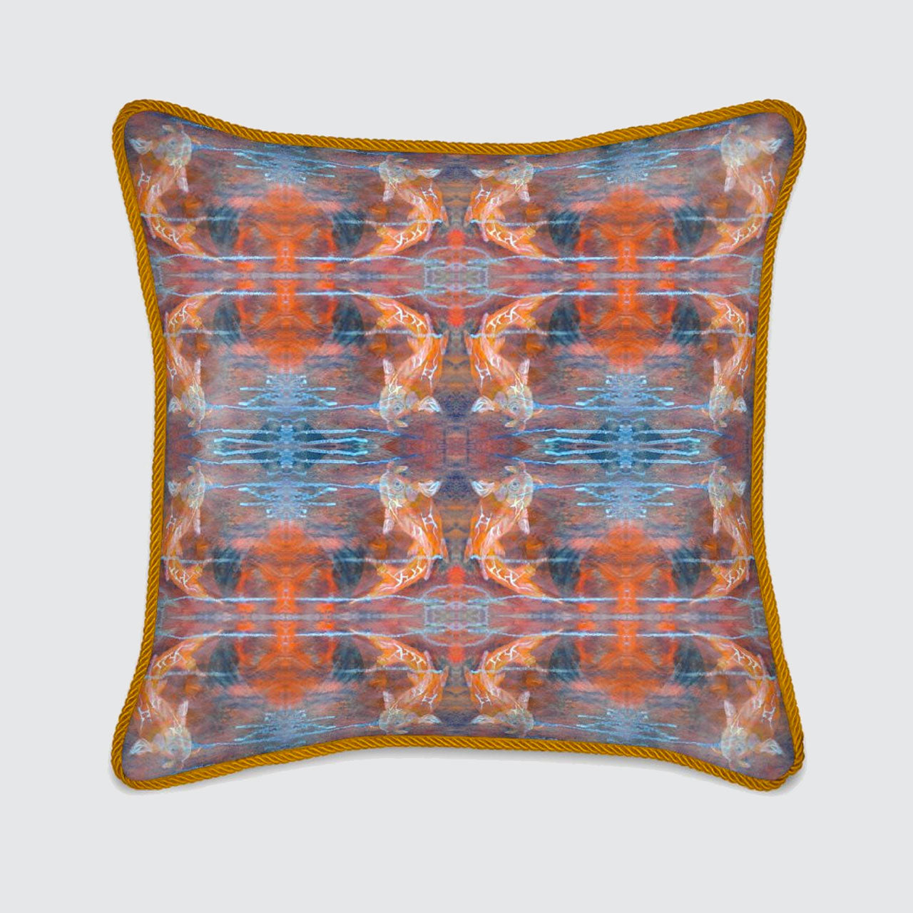 Silk Cushion - Koi Fish Pattern