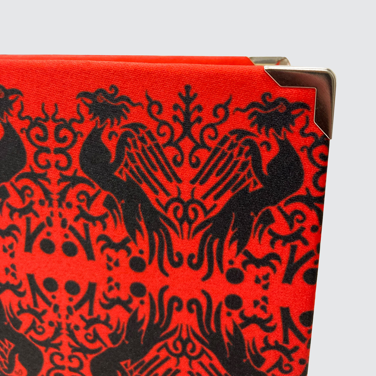 Journal - Hardback Notebook With Blank Pages - Red Phoenix Pattern