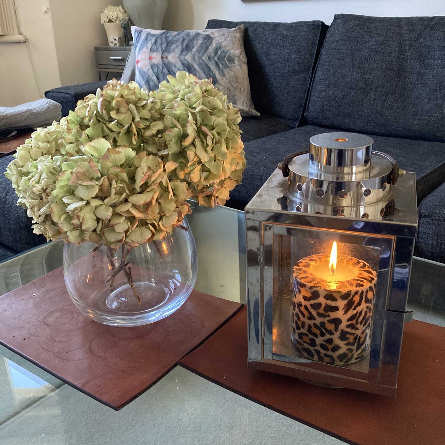 Leopard animal print candle