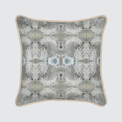 Silk Cushion - Lace Fan Pattern