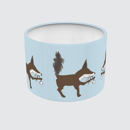 Lampshade 30cm - Pale Blue with Foxy The Fox Design