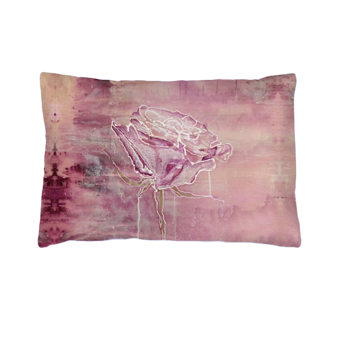 Silk Pillowcase - Violet Pink Rose