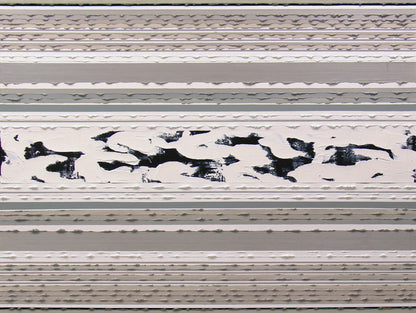 Stripes Oil Painting - Warm Grey by Rose Long