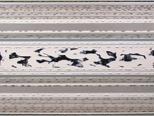 Stripes Oil Painting - Warm Grey by Rose Long