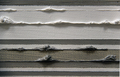 Stripes Oil Painting - Warm Grey by Rose Long